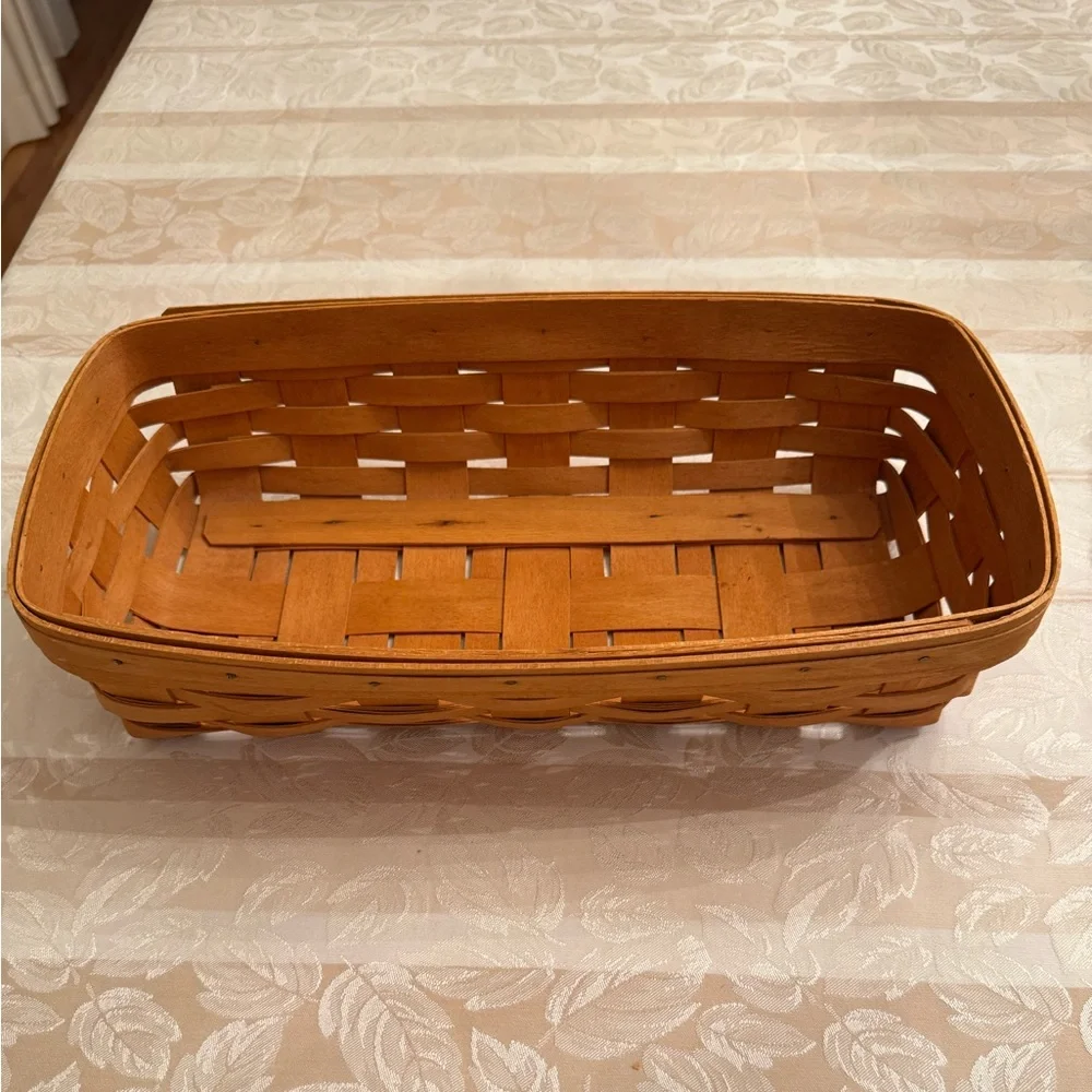 Longaberger Handwoven Basket in Rich Brown with lining FINAL SALE